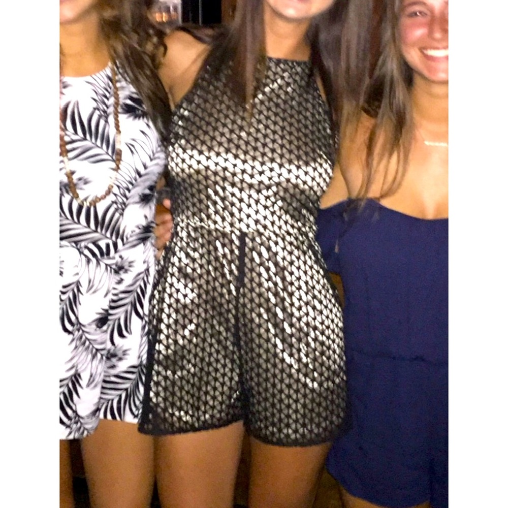 Black Lace Romper